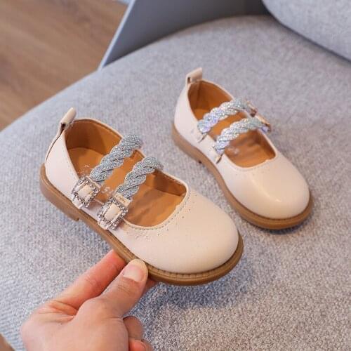 Childrens Leather Shoes Fashion Solid Color Flats Spring Footwears for Girls Kids 2021 Summer Princess Party Shoes 21-30