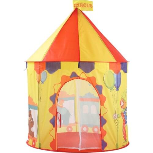 Circus Themed Play House Pop Up Play Tent for Kids Indoor Outdoor Play Castle Tent Playhouse Tent for Children Play Game