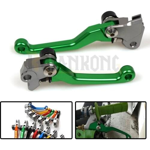 For KAWASAKI KX125 KX250 KX250F KX450F KX 125 250 250F 450F 2005-2012 2011 2010 CNC Pivot Brake Clutch Levers Dirt Bike Green