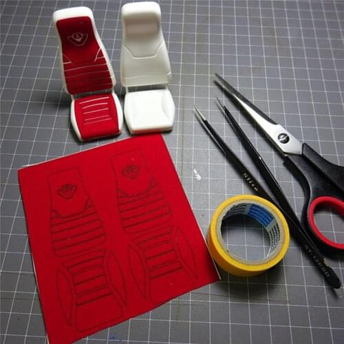 For Tamiya Scania 1/14 RC Car DIY Seat Suede Decorative Stickers Trucks Cab Seats Upholstery Accessories