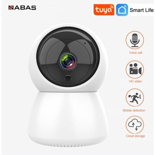 NABAS Tuya Camera Smart Life 1080P HD IP Camera WiFi Monitor Walkie Talkie Rotary Night Vision Two-Way Audio Function