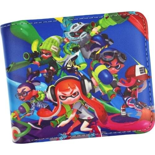Game Splatoon Wallet Short Purse With Coin Pocket Money Bag for Young