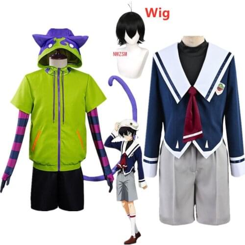 SK8 the Infinity Chinen Miya Cosplay Costumes Hooded Zipper Short Hoodie Jacket Tail Gloves Zentai Suit Anime SK Eight Uniform
