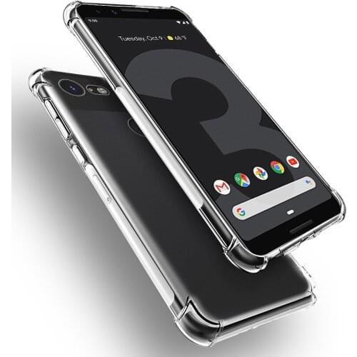 Crystal Clear Anti-slip Anti-Scratch Shockproof Durable Flexible TPU soft Case Cover for Google pixel 3