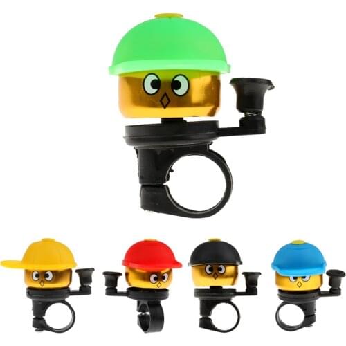 Cute Boy Bicycle Ring Bell Cycle Handle Bar Sports Horns Alarm Bicycle Accessories for MTB Road Moutain Bike Green/Yellow/Red