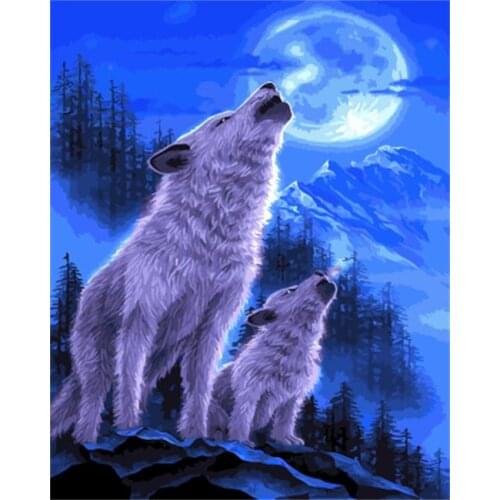 PAINTBOY Framed Pictures Painting By Numbers of Animal Handwork Canvas Oil Painting Home Decor For Living Room