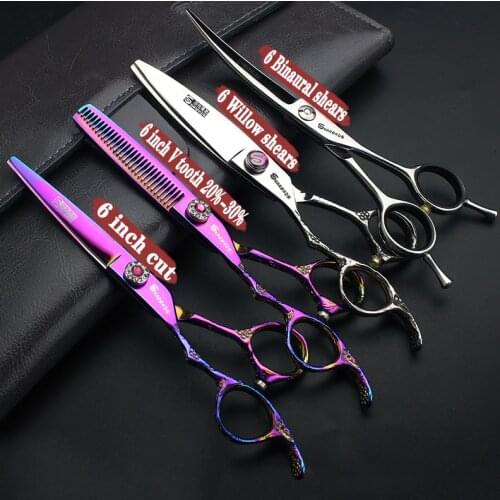New left-handed hairdressing scissors 6 inch special left-handed hairdressing scissors special free thin thin custom logo fine