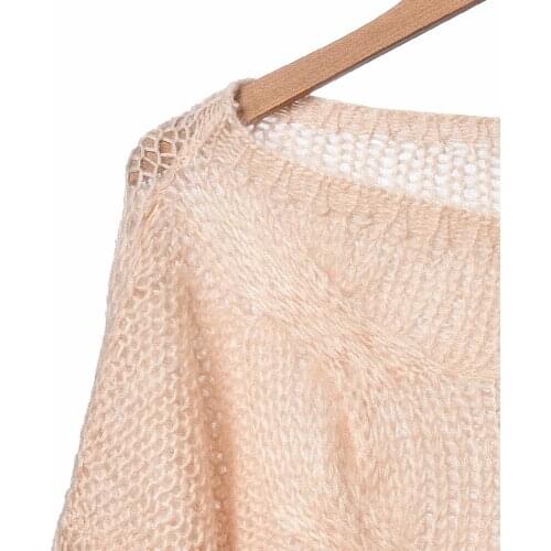 2020 Spring and Summer New Elegant Sweet Loose Openwork Sweater Women Pullover