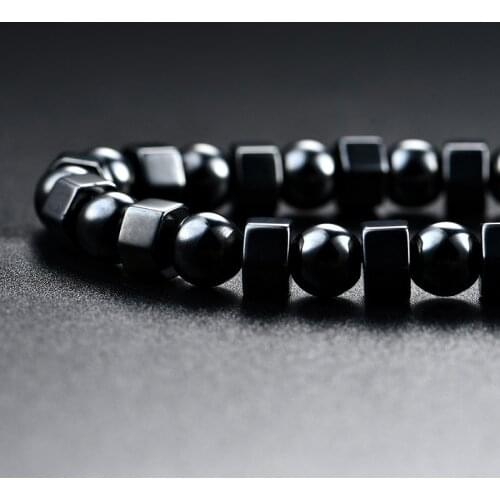 Men Women Black Hematite Necklace Magnetic Therapy Care Magnet Stone Health Necklaces Jewelry Gift C66