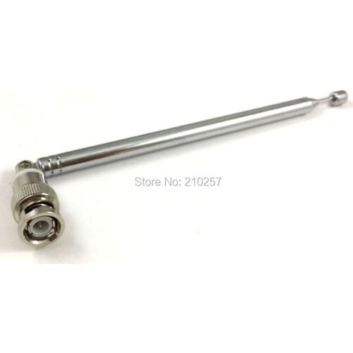 Free Shipping 5pcs VHF 170-230Mhz UHF 470-862Mhz 15dbi Portable Radio Scanner Dvb-t TV BNC Male Telescopic Antenna