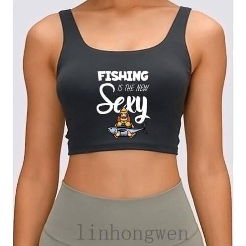 Fishing Is The New Sexy Women Tank Top Size S-XL Standard Cute Cotton Funny Crop Top