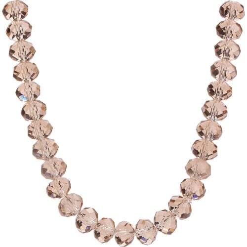 3-14mm Silver Champagne Jewelry Rondelle Spacer Loose Bulk Lots Beads Crystal Glass Findings Craft Faceted Wholesale Bracelet