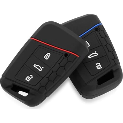 Silicone Key Case Cover For Volkswagen PASSAT B8 Skoda Kodiaq Superb A7 2016 2017 2018 2019 2020 Keyless Fob Shell Skin Holder