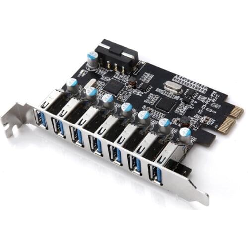 SuperSpeed USB 3.0 7 Port PCI-E Express card with a 15pin SATA Power Connector PCIE Adapt NEC720201 and VL812 chipsets USB Cards