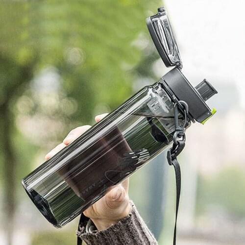 Outdoor Water Bottle with Rope Travel Drinking Sport Bottle Hiking Camping Plastic Drink Bottle BPA Free