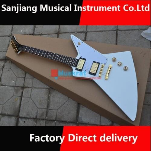 High quality guitar Explore style white color gold hardware electric guitar Factory direct sales Free shipping