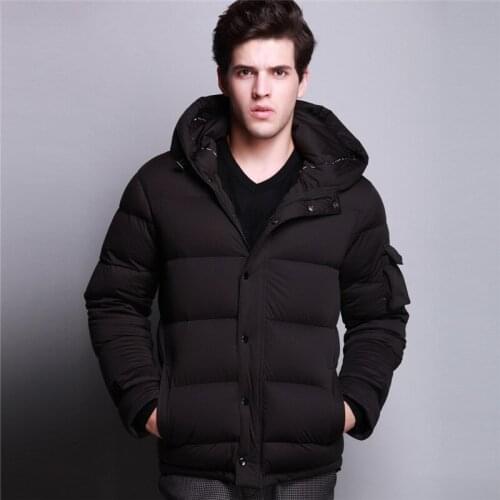 Mens Quality High White Duck Down Jacket Men Winter Coat Thick Hood Parkas Warm Thick Jackets Casaco Masculino WXF168 s