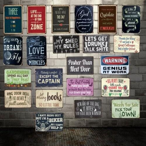 [ DecorMan ] LIFE LOVE Dream GOD BIKER TIN SIGN Custom wholesale Mural Paintings Bar PUB Decor LT-1820