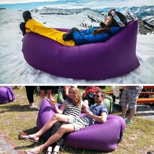 1pc Camping inflatable Sofa lazy bag ultralight down sleeping bag air bed Inflatable sofa lounger trending products