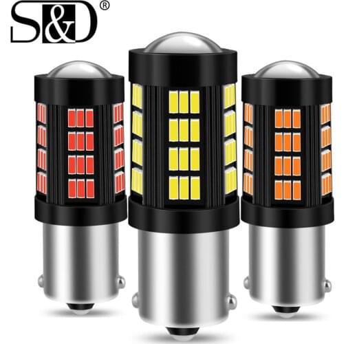 1Pcs T20 7443 W21/5W LED Bulb 1156 P21W Ba15s PY21W BAU15S 1157 BAY15D P21/5W LED 3157 P27W Auto Signal Lamp Brake Reverse Light