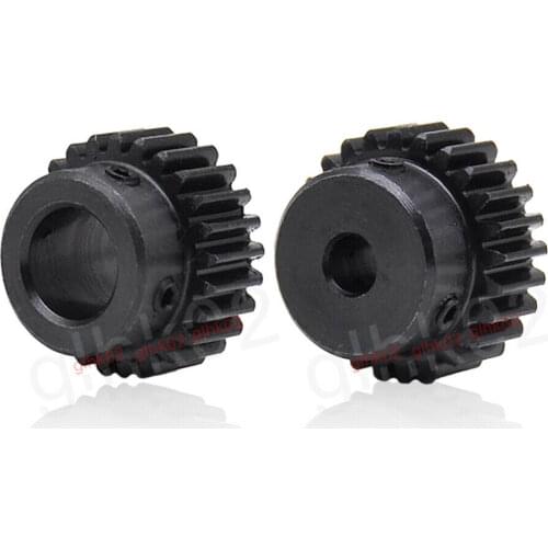 1/2/5/10/20PCS 1M 10T Spur Gear Pinion Bore 5mm Surface Black Mod 1 Tooth 10 Outer Diameter 12mm Carbon Steel