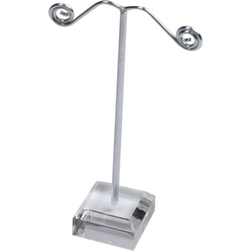 10 PCs Crystal Pedestal Metal Earring Stand Holder Jewelry Display