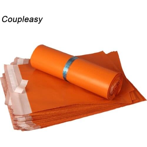 100Pcs/Lot Orange Color Poly Mailer Waterproof Mailing Bags Self Seal Shipping Bags Mailer High Quality Thicken Courier Bags