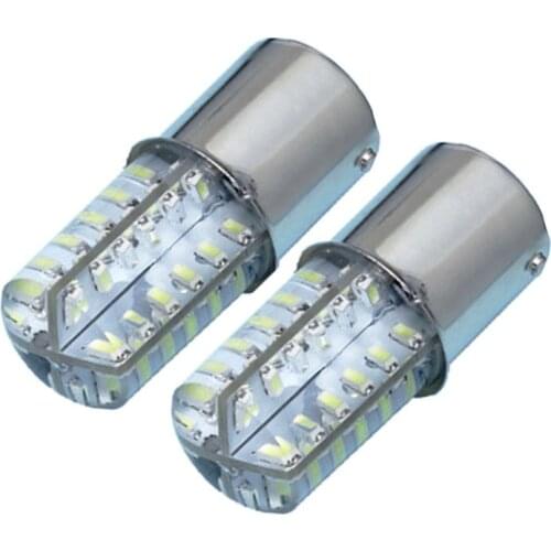 2pcs/Lot BA15D 1157 for Car LED Brake Lights Lamp 3014 48SMD Red Parking Reverse P21W S25 White Bulb 12v