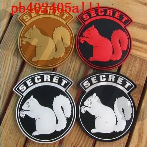 3D PVC patch Top Secret Squirrel Military Tactical Morale Rubber patch