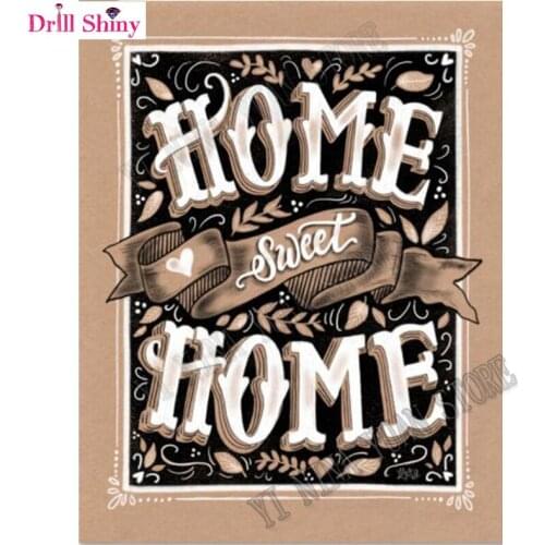 2018 Full Square 5D DIY Diamond Painting Home Sweet Wall Picture 3d Diamond Embroidery sale Cross Stitch Mosaic Sticker