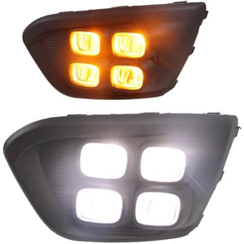 Goodmolds Car For Kia Kx Cross Rio X-line 2018 2019 Daytime Running Light LED DRL With Driving Turning Fog Lamp Daylight