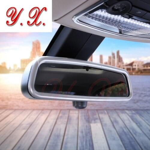 Car Styling Chrome Interior trim For BMW X5 X6 sticker Interior Rearview Mirror Cover Trim For BMW F10 F25 F30 F15 F01 X1 X3 X4