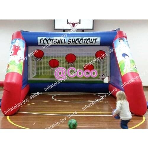 Free shipment to door!4*3m big shooting games,inflatable soccer dart games/customize inflatable football shoot out games