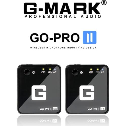 G-MARK GO PRO II Wireless Lavalier Camera Microphone Interview Lapel Mic For ASMR DSLR Phone Live Webcast Rcording Studio
