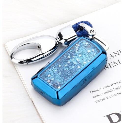 Funny New Quicksand Soft TPU Car Key Case cover shell For Mitsubishi Outlander Lancer10 Pajero Sport ASX RVR L200 CarAccessories