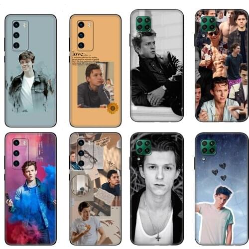 Black tpu Case For Huawei P30 Lite P30 Pro P40 Case For Huawei P40 LITE E P Smart 2020 Case Cover Tom holland