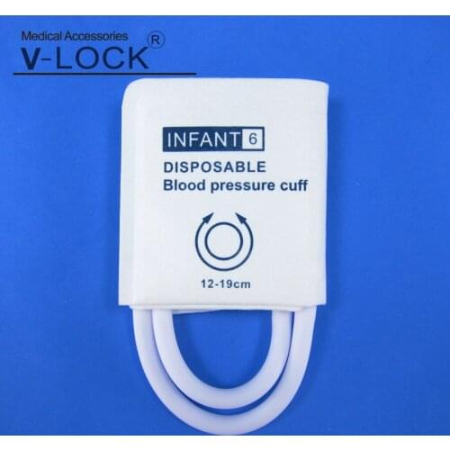 Infant disposable blood pressure cuff , two tube cuff Without TPU Bladder