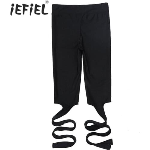 Girls Kids Ballet Leggings Child Dance Leggings High Waist Slim Fit Workout Running Yoga Gymnastics Dance Sports Pants Trousers