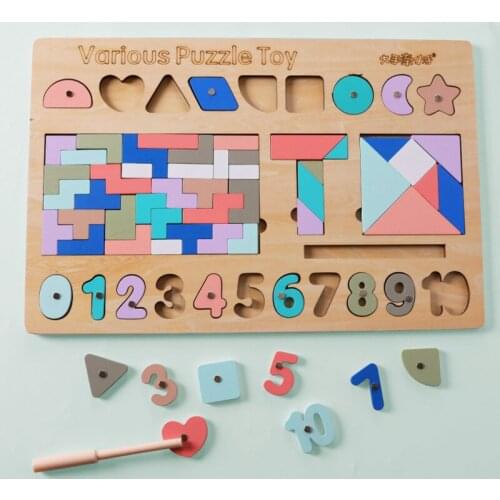 Early Childhood Education Toys Number Shape Color Cognition Tangram Magnetic Toy Montessori Concept Education Kid Holiday Gift