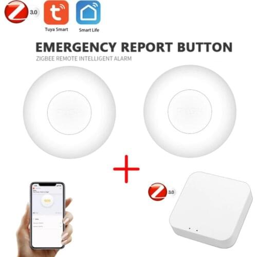 Tuya Zigbee SOS Button Sensor Alarm Elderly Alarm Waterproof Emergency Panic Button SmartLife APP Remote Control Required Hub