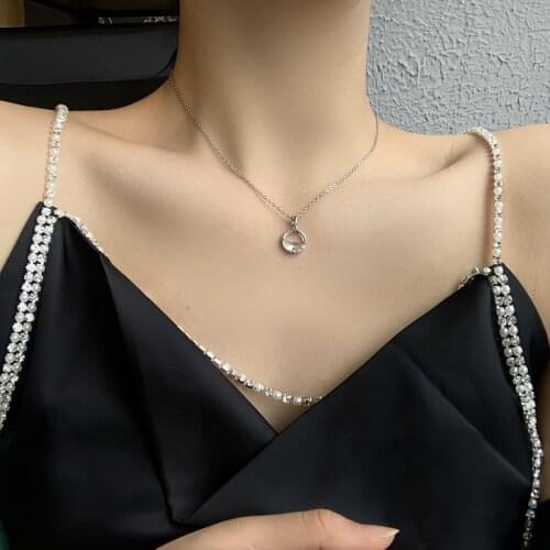 Mihan Women Jewelry Glass Pendant Necklace 2021 New Design One Layer Silvery Plating Chain Necklace For Women Gifts