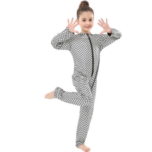 Sliver Fashion Baby Girls Fish Scale Mermaid Halloween Cosplay Costume Jumpsuits Girl Overalls Boy Jumpsuit for 2-12Years