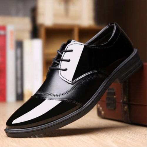 Mazefeng 2019 New Spring Autumn Men Shoes Pointed Toe Solid Male Lace-Up Casual Leather Shoes Men Dress Shoes Classics Business