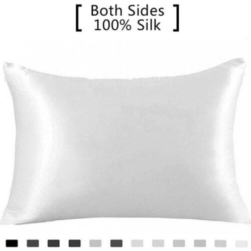 Silk Pillowcase 100% Pure Natural Mulberry Silk Pillowcase Standard Size, Pillow Cases Cover Hidd