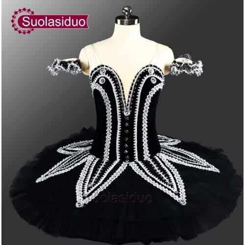 New Arrival Black Swan Professional Ballet Tutu Adult Dancewear for Girls Ballet Tutu Classical Stage Performance Dress SD0066