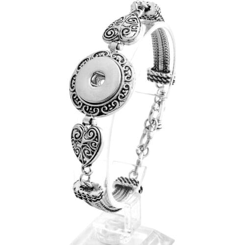 New Fashion Snaps Bracelets & Bangles Adjustable Size FIt 18MM Button Jewelry DIY Bracelet For Women ZE308