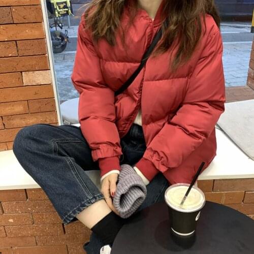 Make spot ~ han edition cotton-padded clothes female winter fashion students cotton-padded jacket with thick coat ins super fire