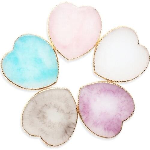 Resin Drawing Stone Palette Eyelash Glue Holder Finger Plate Nail Art Ring Gel Polish Foundation Mixing Makeup Cosmetics Tool