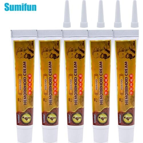Sumifun 1/3/5pcs Herbal Hemorrhoids Ointment Internal And External Anal Fissure Cream Pain Reliving Chinese Medical Plasters