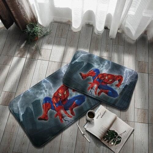 Disney anime Marvel spider man household products printing pad anti slip mat floor mat suitable for bathroom, bedroom, etc